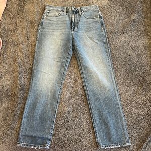 Madewell “The Perfect Vintage Jean” size: 28 color: belbury wash